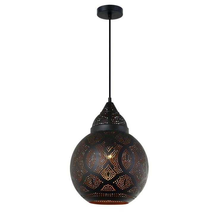 MARRAKESH Pendant Lamp Light Interior ES Black Bell OD300mm with Gold