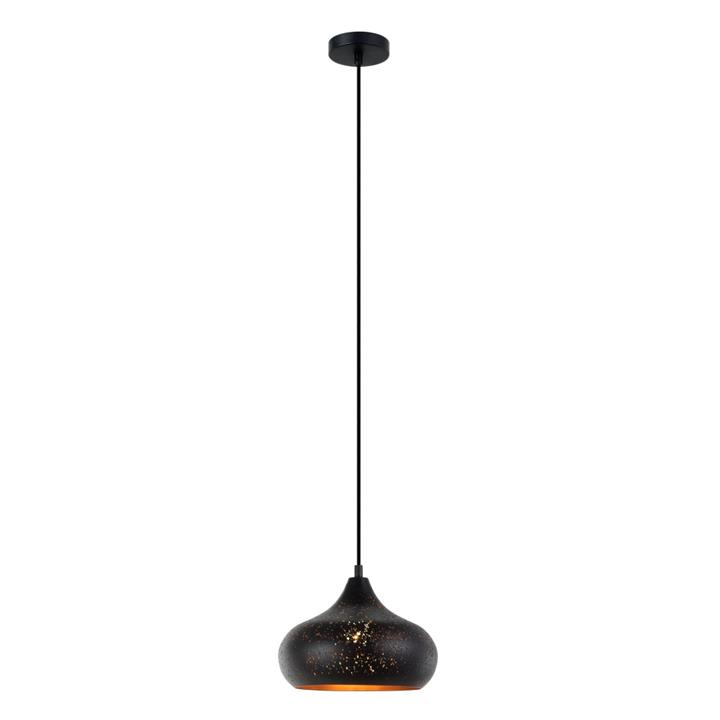 MARRAKESH Pendant Lamp Light Interior ES Black Champagne Glass OD250mm with Gold