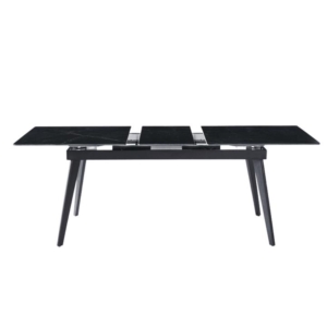 Edge Extension Ceramic Modern Kitchen Dining Table 160-200cm - Shakespeare Black