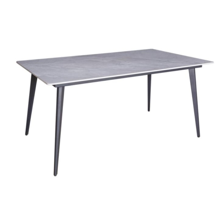 Halston Rectangular Modern Ceramic Kitchen Dining Table 160cm - Rebecca Grey