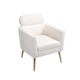 Melissa Faux-Fur Relaxing Accent Lunge Sheepert Armchair - White