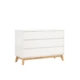 Minere Modern Wooden Chest Of 3-Drawers Lowboy Storage Cabinet - White/Oak