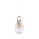 Sunny Modern Clear Glass Small Hanging Pendant Light Lamp - Clear