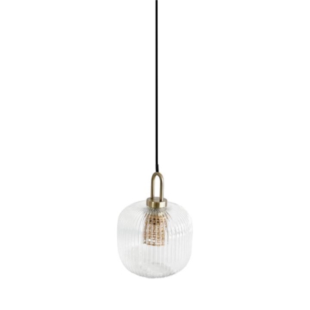 Sunny Modern Clear Glass Medium Hanging Pendant Light Lamp - Clear