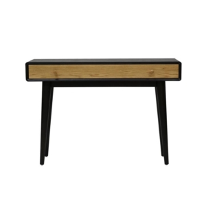 Twin Hallway Console Hall Wooden Table - Black / Natural