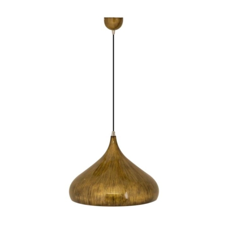 Zion Elegant Metal Dome Pendant Light Lamp - Antique Brass