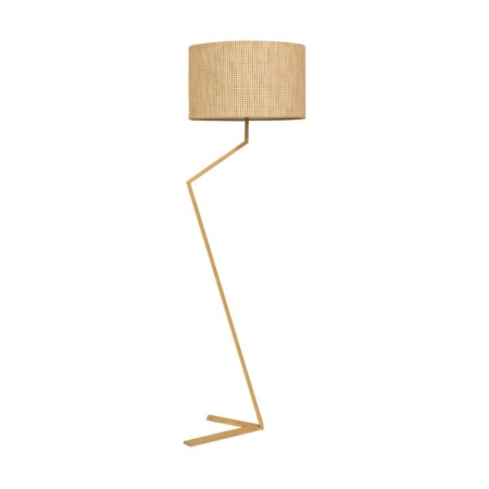 Waldo Classic Oriental Metal Stand Floor Lamp Light Fabric and  Paper Veneer Shade - Wood