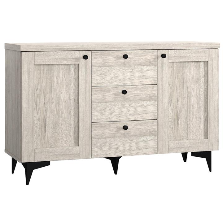 Miyake Wooden Sideboard Buffet Unit Storage Cabinet W/ 2-Door 3-Drawer - Urban Snow