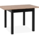 Elena Wooden Extendable Square Rectangular Dining Table 80-120cm - Black/Oak
