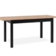 Elena Wooden Extendable Square Rectangular Dining Table 140-180cm - Black/Oak