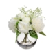 Peony Mixed Artificial Faux Plant Flower Decorative 34cm In Fish Bowl