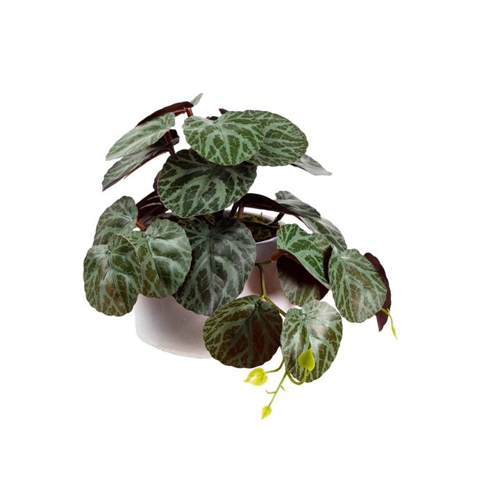 Gerainium Bush Artificial Faux Plant Decorative 17cm In Pot
