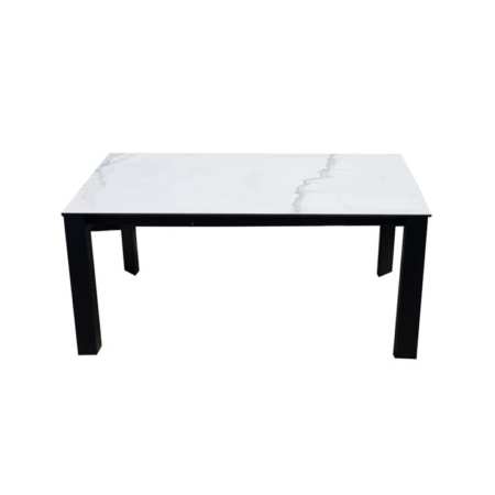 Lunar Rectangular Coffee Table Spanish Ceramic Marble-Looking - White