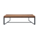 Regent Rectangle Coffee Table Black Powdercoated Metal Legs - Oak veneer