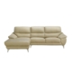 Dylan Modern Luxury Genuine Leather Left Hand Chaise Sofa - Light Brown