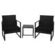 Levede 3 Pcs Outdoor Furniture Set Chair Table Setting Patio Garden Rattan Seat