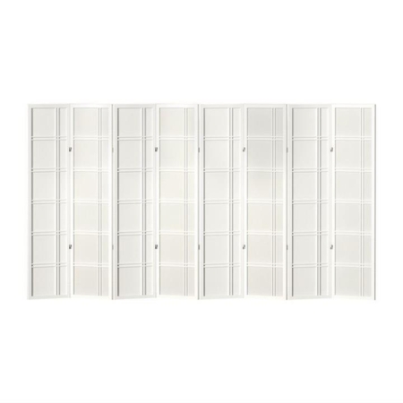 Room Divider Screen Privacy Wood Dividers Stand 8 Panel Nova White