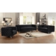 3+2+1 Seater Sofa Classic Button Tufted Lounge in Black Velvet Fabric with Metal Legs