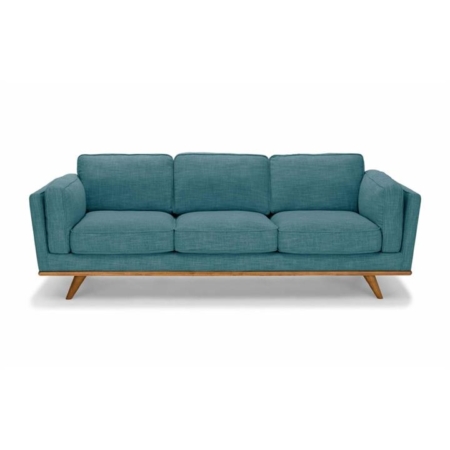 3 Seater Sofa Teal Fabric Lounge Set for Living Room Couch with Wooden Frame