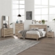 5 Pieces Bedroom Suite Natural Wood Like MDF Structure Double Size Oak Colour Bed