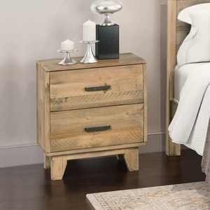 Bedside Table Rustic Timber