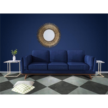 3+2 Seater Sofa BlueFabric Lounge Set for Living Room Couch with Wooden Frame