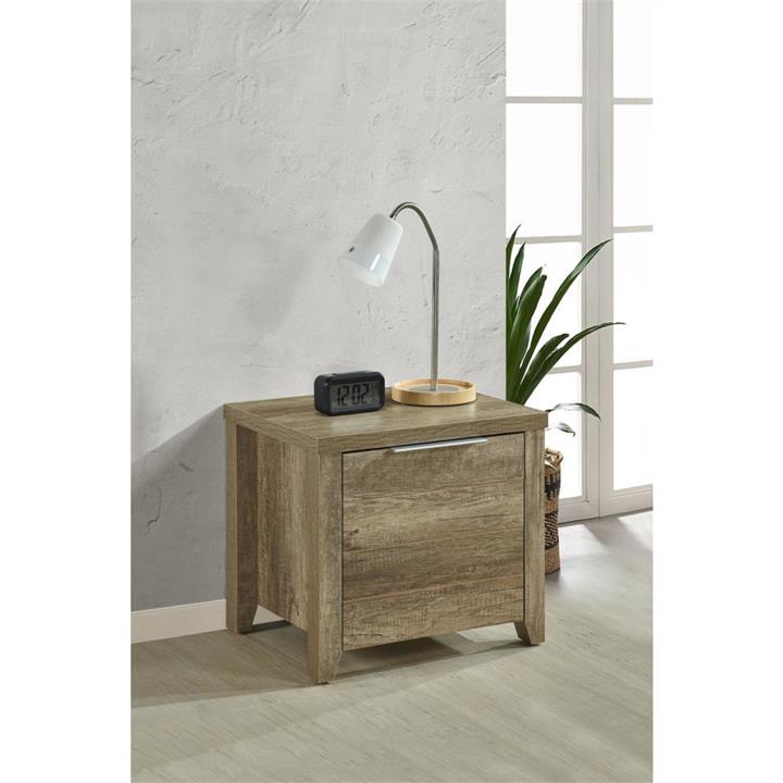 Bedside Table 2 drawers Storage Table Night Stand MDF in Oak