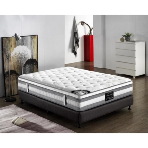 Mattress Euro Top King Single Size Pocket Spring Coil with Knitted Fabric Medium Firm 34cm Thick