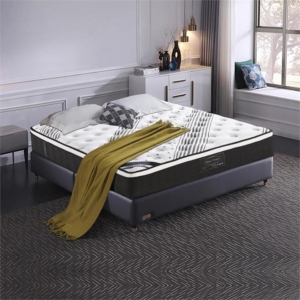 Knitted Exclusive Euro Top Mattress Queen Size Pocket Coil Medium Firm 33cm Thick