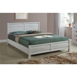 Queen Size Bed Frame Natural Wood like MDF in Oak Colour