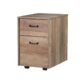 Andy Modern 2-Drawer Mobile Pedestal Storage Filing Cabinet - Rustic Oak