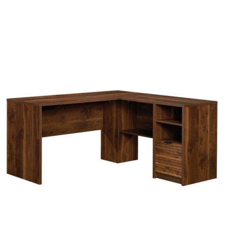 Hank Manager Office Computer Working L-Shape Desk W/ 1-Drawer - Grand Walnut