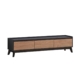 Waylon Lowline TV Stand Entertainment Unit 180cm W/ 2-Doors 1-Drawer - Black/Oak