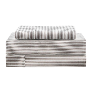 150GSM Stripes Flannelette Bed Sheet Set - Dark Oak