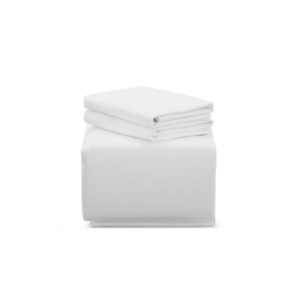 150GSM Cotton Flannelette Bed Sheet Set - White