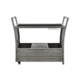 Balmain Outdoor Furniture Bar Cart Table Trolley W/ Ice Bucket- Dark Grey - Dark Grey