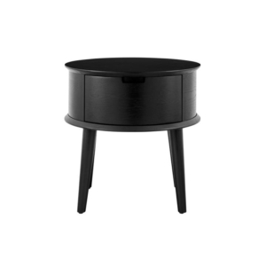 Bentley Bedside Nightstand Side Table - Black - Black