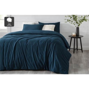 Aesop Stone Wash 100% Cotton Quilt Cover Set - Sky