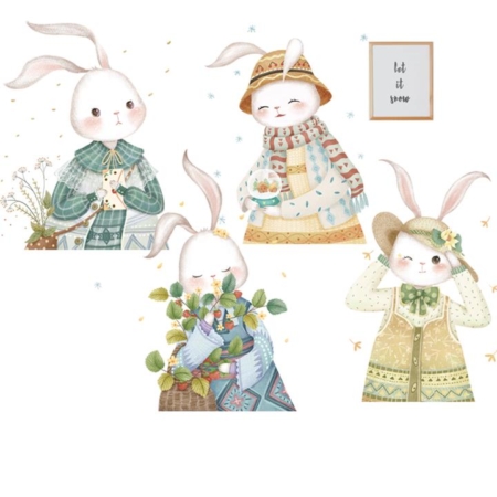 Bunnies Multiple Wall Decal Sticker Decoration