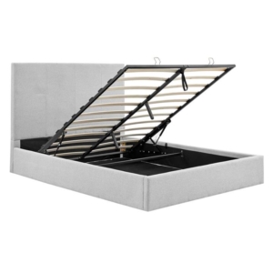 Antalya Gas Lift Bed Frame - Light Grey