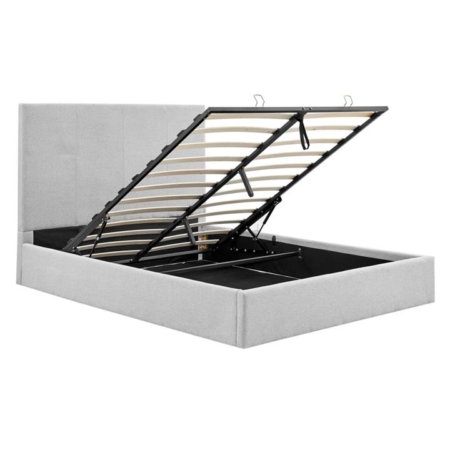 Antalya Gas Lift Bed Frame - Light Grey