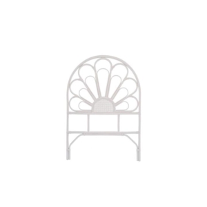 Alexis Rattan Eco Friendly Bed Head Headboard Single Size - White - Single