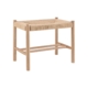 Amber Wooden Kitchen Dining Bench Chair Stool Rattan Seat Small - Oak/Natural - Oak Small
