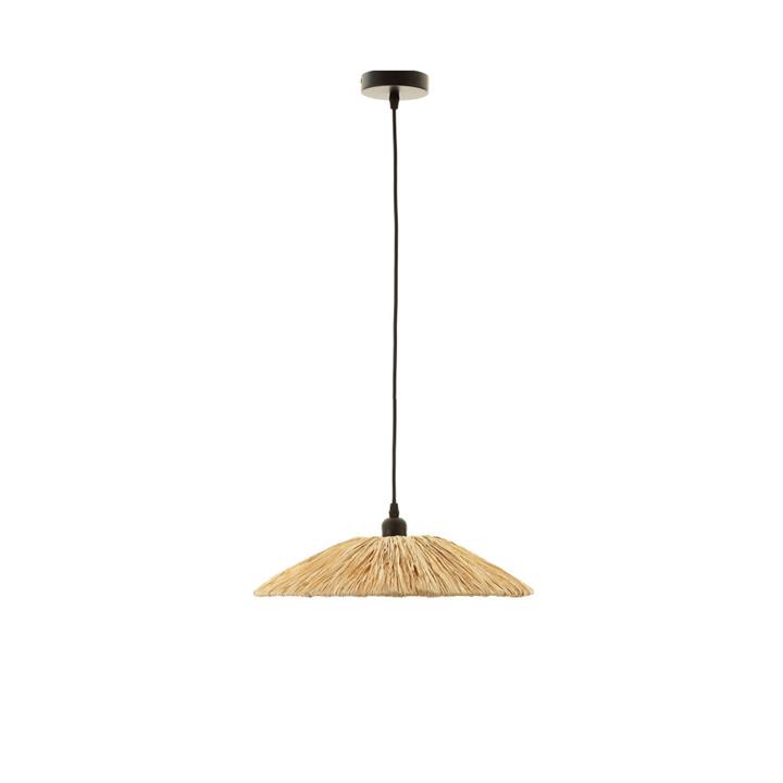 Alluria Transitional Contemporary Raffia Kitchen Pendant Light Bamboo Shade - Small