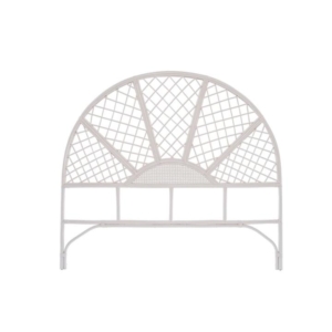 Elise Rattan Eco Friendly Bed Head Headboard Queen Size - White - Queen