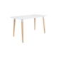 Cleveland Rectangular Scandinavian Wooden Kitchen Dining Table 130cm - White Top