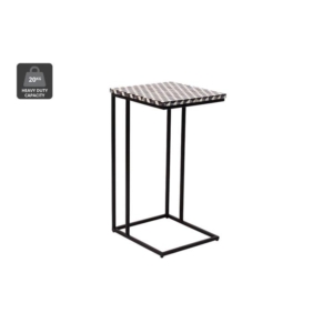 Enzo Bone Inlay End Lamp Side Table