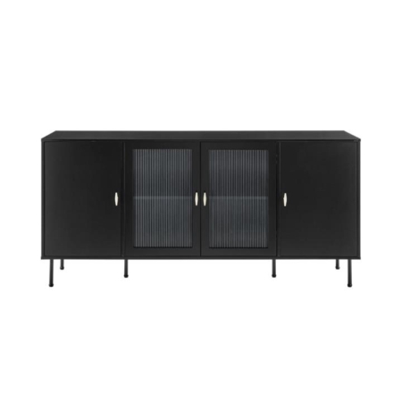 Edward Buffet Unit Sideboard Storage Cabinet Unit - Black - Black