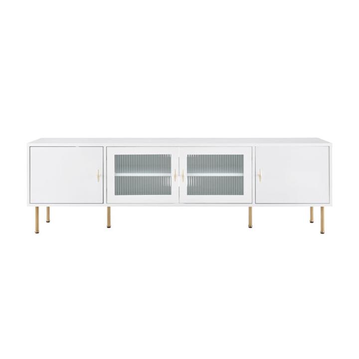 Edward Lowline Entertainment Unit TV Stand Storage Cabinet 160cm - White - White