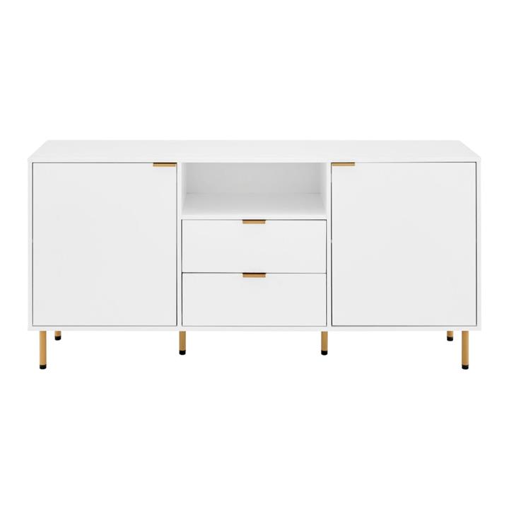 Christian Buffet Unit Sideboard Storage Cabinet - White - White